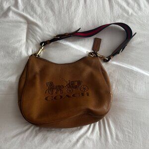 Medium Brown Over-the-Shoulder Coach Purse